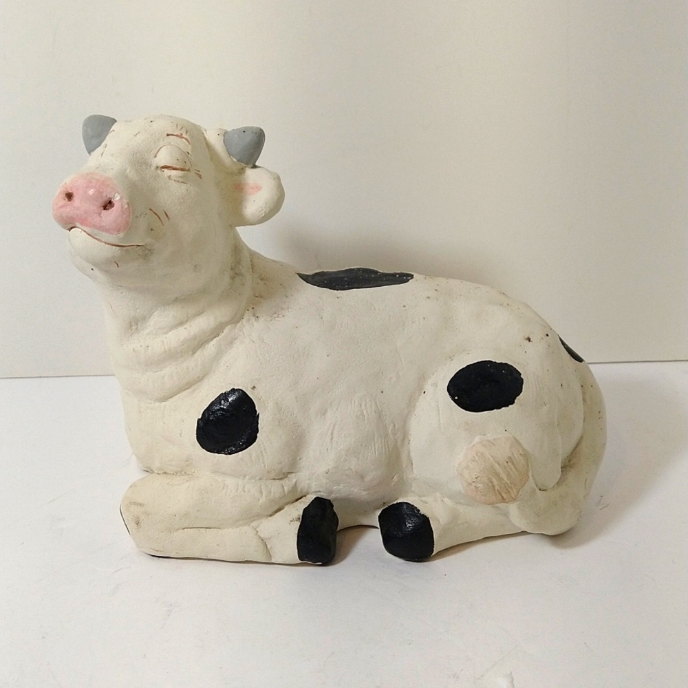 Cast Art Handcrafted Holstein Cow Doorstop